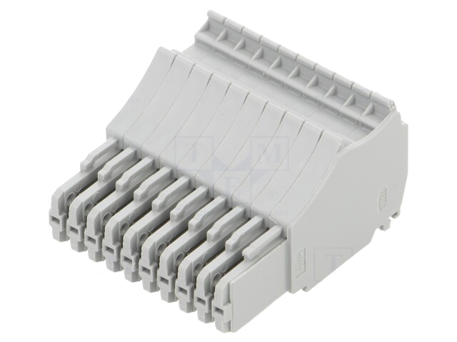 Ontkoppelbare terminal strip; 3,5mm; banen: 10; recht; stekker Ontkoppelbare terminal strip; 3,5mm; banen: 10; recht; stekker